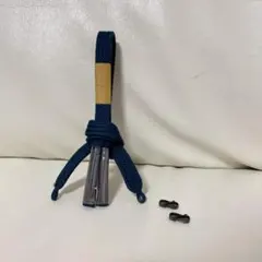 新品　羽織紐 留め金付　ネイビー