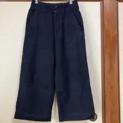 MHL ウールワイドパンツ　ネイビー
