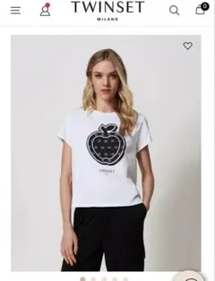 TWINSET ツインセット Tシャツ　白　ホワイト　ミラノ　ロゴのサムネイル