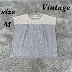 Vintage ヴィンテージ (M) 半袖プルオーバー クルーネック ボーダーのサムネイル