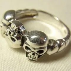 Rat Race TWO SKULL RING シルバー 2スカルリング 11号 - メルカリ
