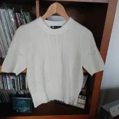 Ole de L'epicerie アイボリー半袖ニット