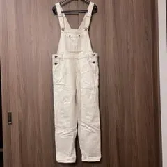 ホワイトデニム オーバーオール サロペット L 綿100%