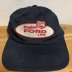 English FORD Line キャップ ブラック 刺繍ロゴ