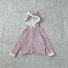 Nウォームパーカー フリースジャケット ジップアップ うさぎ アウター 羽織り