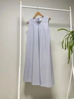 【美品】モーハウス　ストライプノースリーブシャツワンピース　マタニティ&授乳服