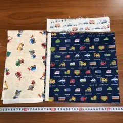 乗り物柄はぎれセット　布　生地　ハンドメイド　裁縫　パッチワーク