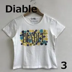 最終　C0430A07【Diable】ロゴ入り半そでTシャツのサムネイル