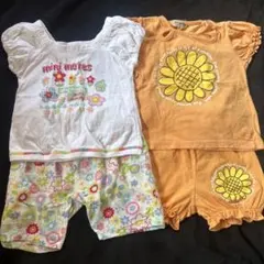 ベビー　mini mates Tシャツ&ショートパンツセット 90cm 夏服