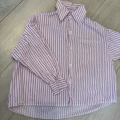 キッズピンクボーダーシャツ