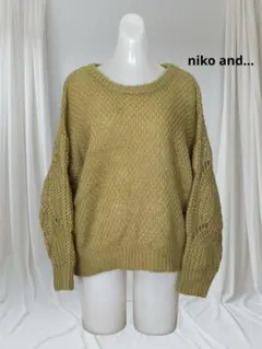 niko and オリーブグリーン ニットセーター 長袖