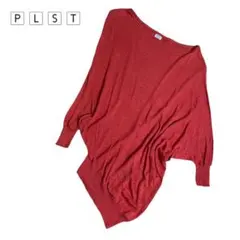 c286◯PLST プラステ トップス ドルマンニット 麻 レディース