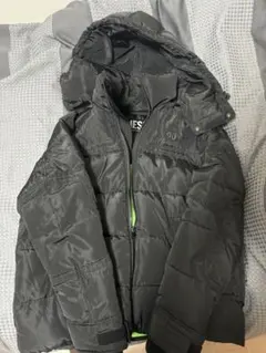 DIESEL ダウンジャケット XL ブラック/グリーン