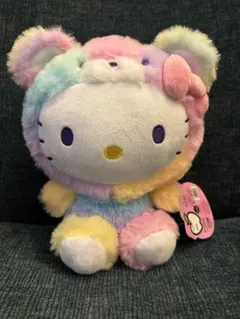 ハローキティ レインボー シャーベット テディベア ぬいぐるみ