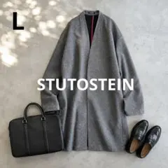 n236【STUTOSTEIN】ノーカラー裏フリースコート ダウンファブリックのサムネイル