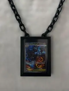 新品トレカ トップローダー ネックレス ペンダント ケース 黒