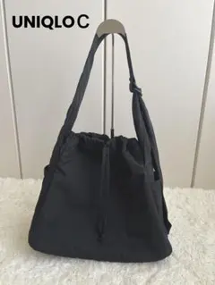 UNIQLO C ソフトパフィーショルダーバッグ ブラック 美品