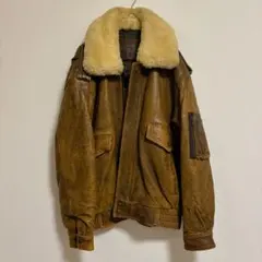 ブラウンレザーフライトジャケット