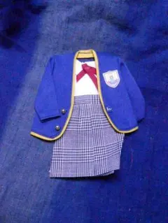 ジェニー用 制服風衣装セット ブレザー チェック柄スカート
