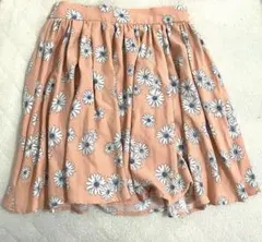 VIS 花柄　膝丈　スカート