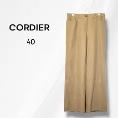 コルディア スラックス　テーパードパンツ　L ベージュ　ストレートパンツ