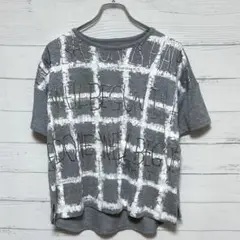 ま*る様 Gabardine K.T 半袖 Tシャツ グレー チェック柄 ロゴのサムネイル