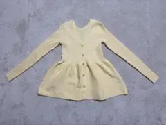 titivate 前後2wayぺプラムニットトップス S イエロー