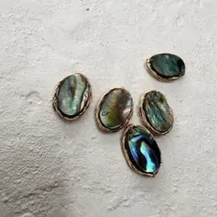 アバロンシェル カボション 5個 天然石 ハンドメイド