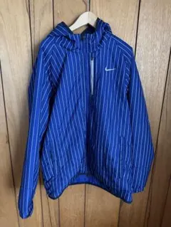 NIKE ストライプ柄マウンテン　パーカージップアップジャケット ブルー