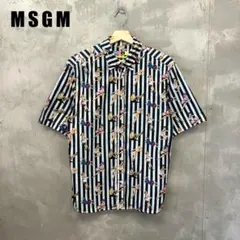 MSGM ピンナップガール ストライプ 柄シャツ 半袖のサムネイル