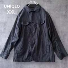 UNIQLOユニクロ リネンコットンジャケット XXL 紺 大きいサイズ 春