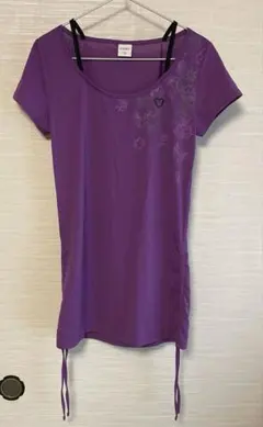 IGNIO 半袖 Tシャツ パープル フィットネスウェア　Disney　Ｏサイズのサムネイル