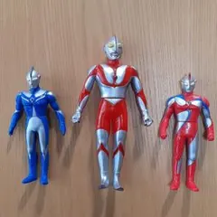 ウルトラマン　ウルトラマンコスモス　ソフビフィギュア　3体