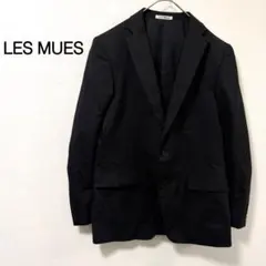 【レミュー】テーラードジャケット ストライプ ウール混 ブラック AB6