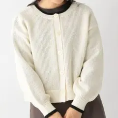 リッチライトニットメッシュカーディガン トップス