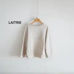 LAITRIE　レイトリー　リネンコットン　刺繍ブラウス　ベージュのサムネイル
