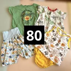 アンパンマン　トイストーリー　80 まとめ売り　ロンパース　半袖