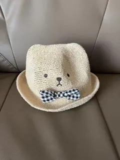 AURELIA KOBE クマ顔 麦わら帽子 48-52cm