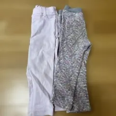 ピンクパンツと花柄ズボン