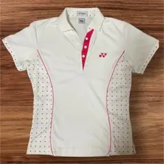 YONEX バドミントンカラフルドット ポロシャツ レディースＬサイズ