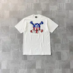 90-00's Stussy s/s skull print t-shirt m