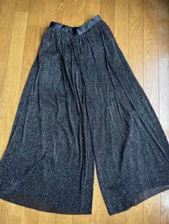 【未使用】ラメ糸入り♡ふんわりワイドパンツ透け感のある