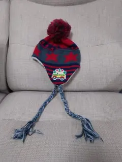 星柄ポンポン付き帽子 54cm