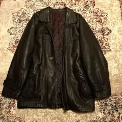 ［高級］牛革　レザー　ミドル丈　アメカジ　グランジ　ビンテージ