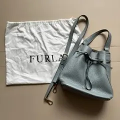 FURLA ショルダーバッグ　ブルーグレー　コスタンザ　保存袋付き