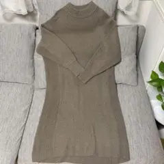 ニットワンピース　ミモレ丈