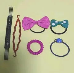 ヘアアクセ 6点(おまけ付き)