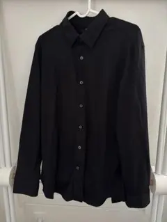 メンズ　ユニクロ　長袖シャツ　黒　Lサイズ
