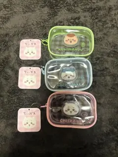 ちいかわ　ぷっくりクリアミニポーチ　ハチワレ　ちいかわ　くりまんじゅうセット