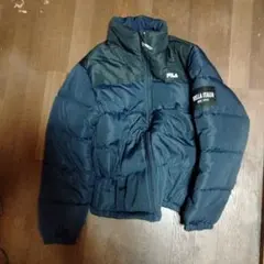 FILA ダウンジャケット ネイビー ブラック LLサイズ